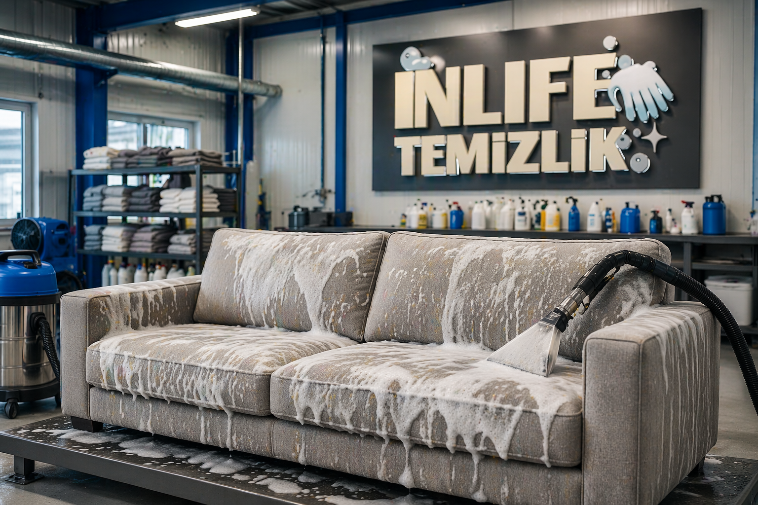 Çorlu koltuk - halı yıkama hizmeti - INLIFE profesyonel temizlik ekibi tarafından temizlenen koltuk - halı